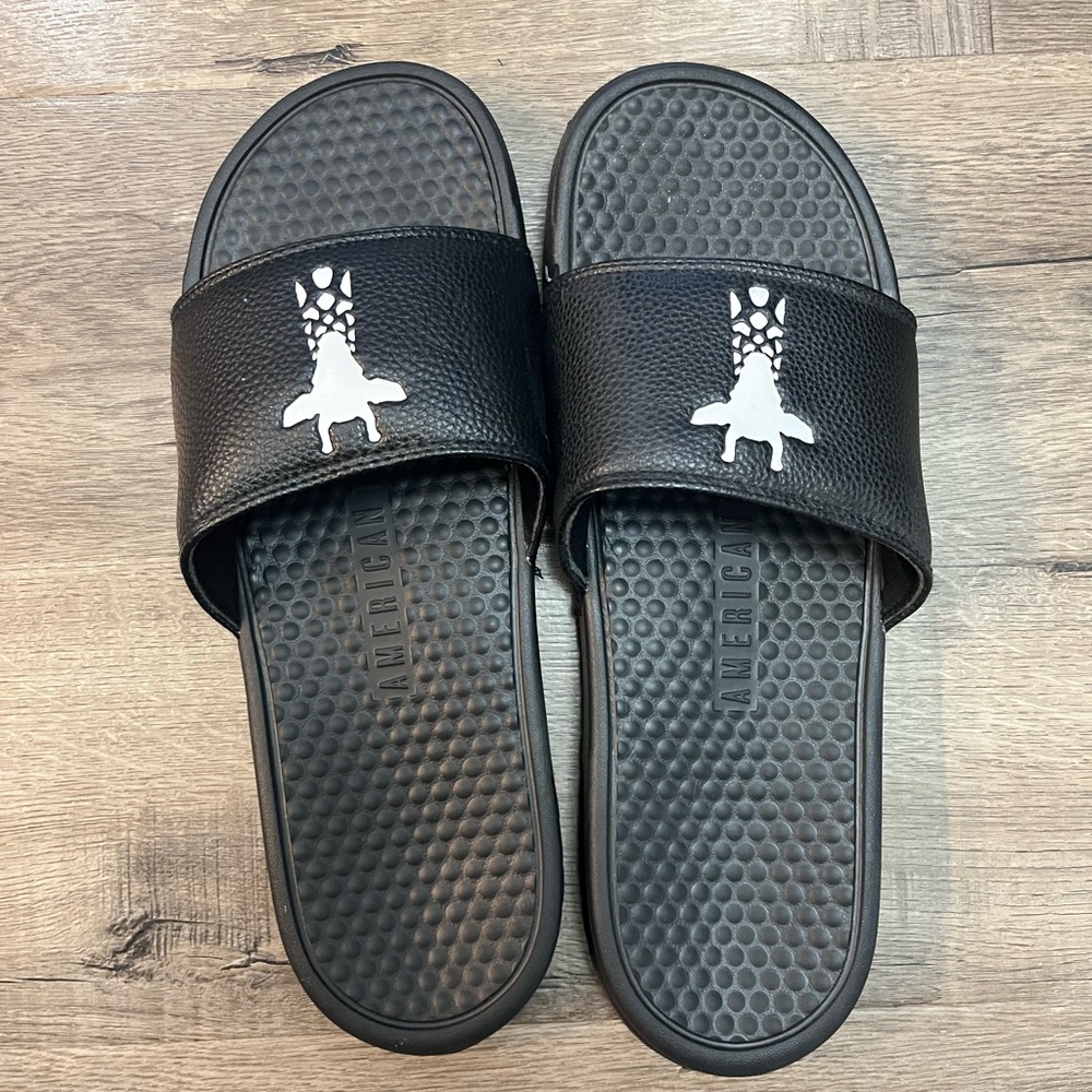 American Black Slide Sandals